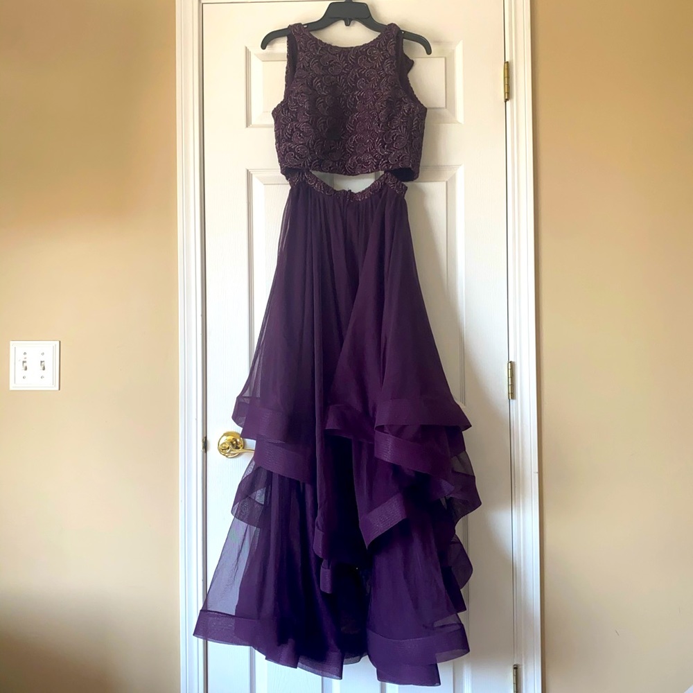 Purple Two-Piece Prom Dress!